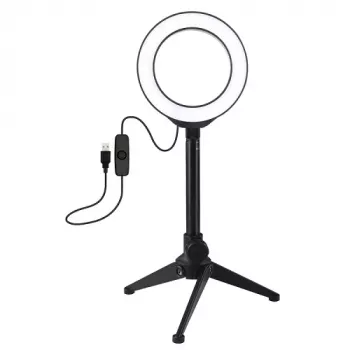 LED-ringsvalgus 12 cm lauatripoodiga kuni 21,8 cm, USB