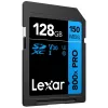SDXC-mälukaart Lexar 128 GB UHS-I 800xPRO Klass 10 U3 V30 — 150 MB/s lugemine, 45 MB/s kirjutamine, must