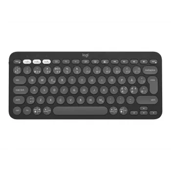 Logitech Pebble Keys 2 K380s - klaviatuur - juhtmevaba - Bluetooth LE - QWERTY - Põhjamaade (taani/soome/norra/rootsi) - tonaalne grafiit (920-011879)