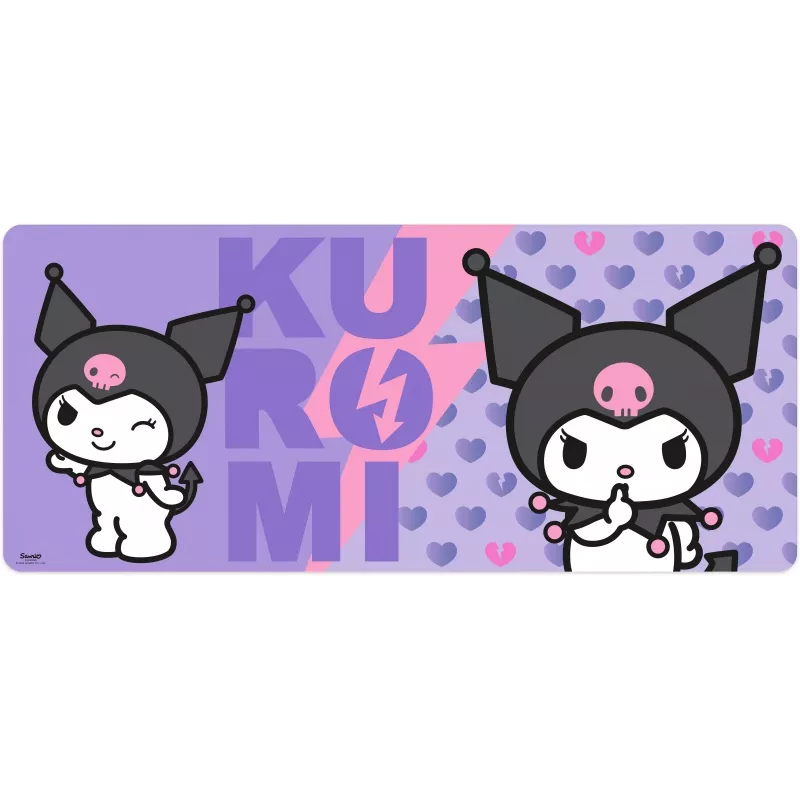 Hiirematt Kids Euroswan 80x30 cm Hello Kitty Kuromi, suur ristkülikukujuline mängu-/lauamatt