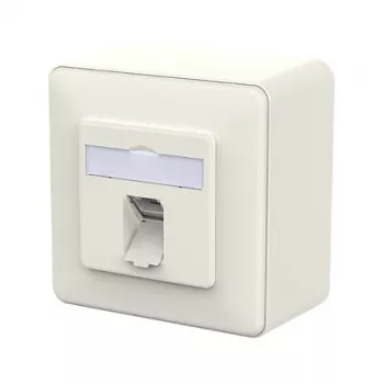 METZ CONNECT ühenduspesa E-DAT C6A LSA++ 1 port AP puhasvalge