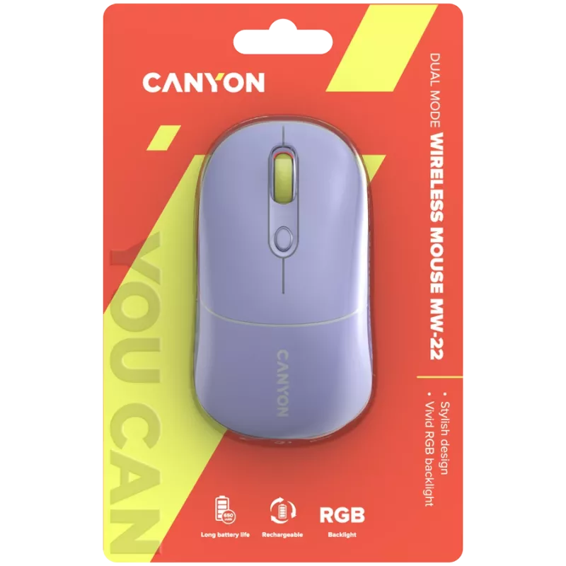CANYON hiir MW-22 2-in-1 BT / juhtmevaba lavendel