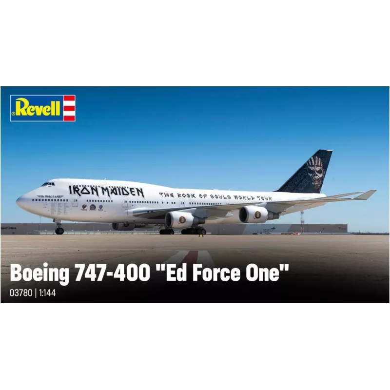 Revell 03780 Boeing 747-400 Iron Maiden Ed Force One 1:144 Skaala Kokkupanemata/Värvimata Plastikmudelikomplekt