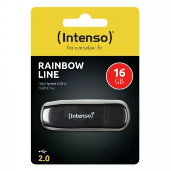 MÄLUPULK VÄLKLAMP USB2 16GB/MUST 3502470 INTENSO