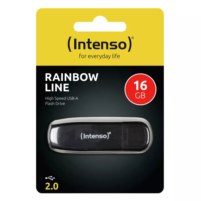 MÄLUPULK VÄLKLAMP USB2 16GB/MUST 3502470 INTENSO