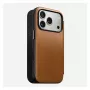 Folio-telefonikott Nomad Modern Leather Folio iPhone 17 Pro jaoks, nahk + alumiinium, 6,3 tolli (16 cm), Tan, 3 kaarditaskut