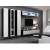 Cama suletud Kapp VIGO '180' 180/40/30 valge/must läikiv