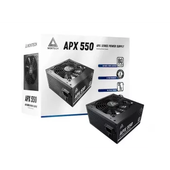 Montech APX550 toiteplokk 550 W 20+4 pin ATX ATX Must