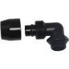 Alphacool HF sissekeeratav liitmik TPV Metal - 90° pööratav 12,7/7,6 mm - must (17455)