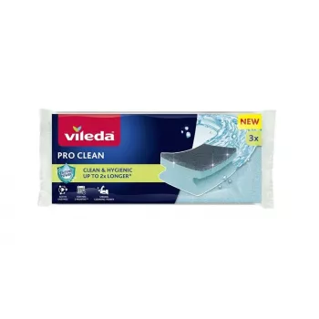 Vileda Pro Clean ensüümidega profileeritud küürimissvamm 3 tk.
