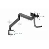 Lauamonitori kinnitus GEMBIRD MA-DA3-03, 3 haru, gaasvedru, VESA 75–100x100, toetab 3 ekraani kuni 27 tolli, max 18 kg, must