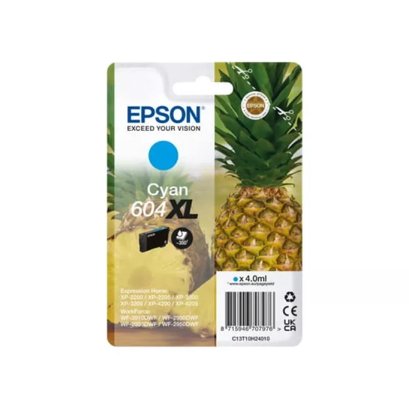 Epson 604XL tindikassett 1 tk Originaal Kõrge (XL) tootlikkusega Tsüaan