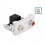 DeLOCK Easy 45 moodul 2 x RCA emane RJ45 emasele pesale 22,5 x 45 mm