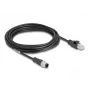 Võrgukaabel DeLOCK M12 kaabel A-kodeeritud 8 kontaktiga isane RJ45 isasele Cat5e 5 m Must