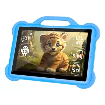 Tahvelarvuti BLOW KidsTAB10 10,1-tolline täissuuruses tahvelarvuti, 10,1-tolline IPS 1200x1920, Android 12, 4 GB muutmälu, 64 GB eMCP, 4G (MicroSIM), 6000 mAh, Astral Blue