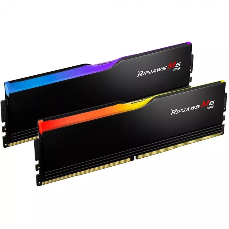 DIMM 32 GB DDR5-6000 (2x 16 GB) Dual-Kit, Arbeitsspeicher schwarz, F5-6000J3636F16GX2-RM5RK, Ripjaws M5 RGB, INTEL XMP