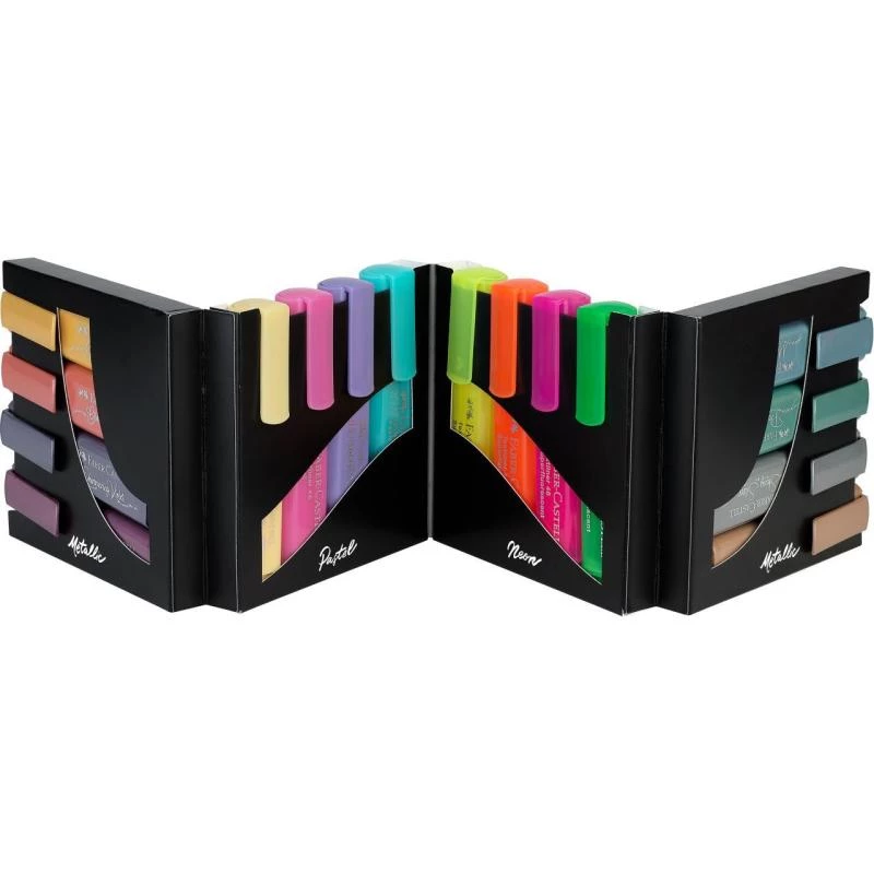 Marker set Faber-Castell 254603 — 16 tk, peitelotsik, metallik/mitmevärviline/pastelne