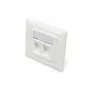 Digitus | Seinaplaat Keystone moodulitele, Saksa tüüp, keskplaat 50x50 mm, raam 80x80 mm | DN-93801-1