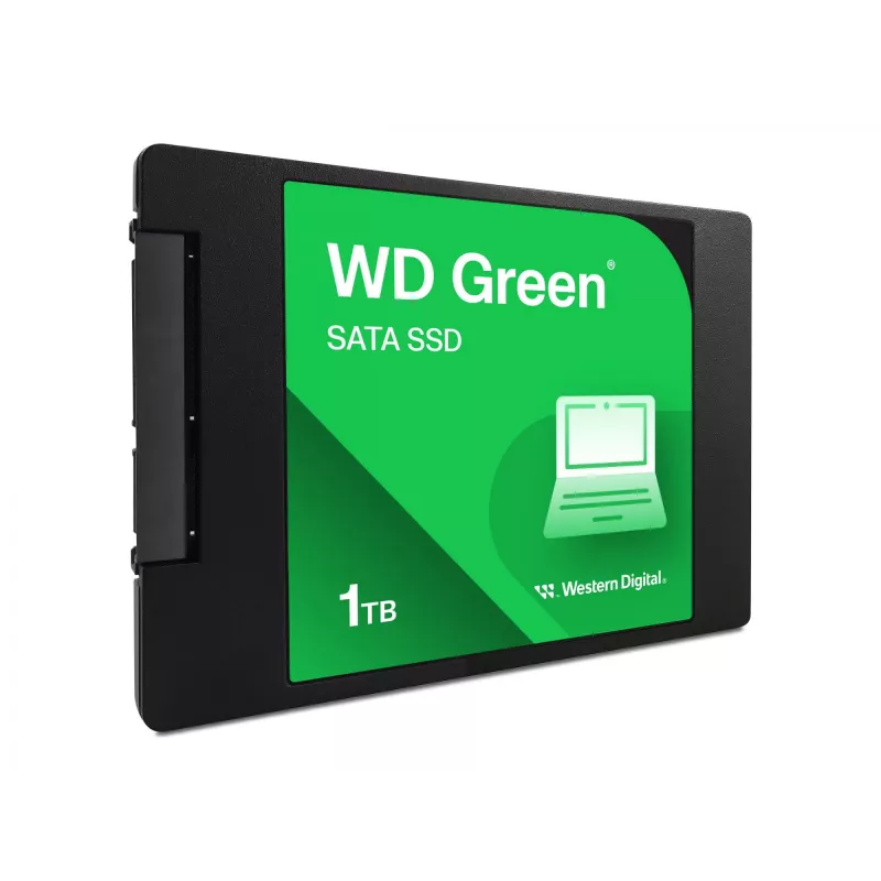WD WDS100T3G0A-00BJG0 Storage Drive Green on WD pooltoodetud pooljuhtketas (SSD). Selle esiletõstetud omadused on roheline viimistlus, 2,5-tolline vormitegur ja 2,5-tolline ekraani diagonaal.