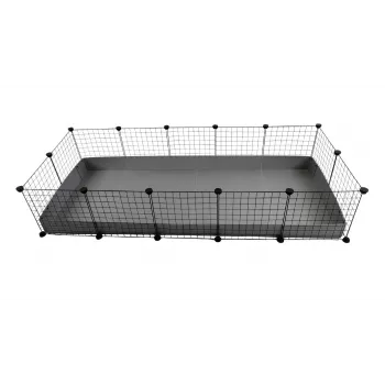 Modulaarne C&C puur 5x2 hõbedane 180x75x37 cm - meriseale, küülikule, siilile