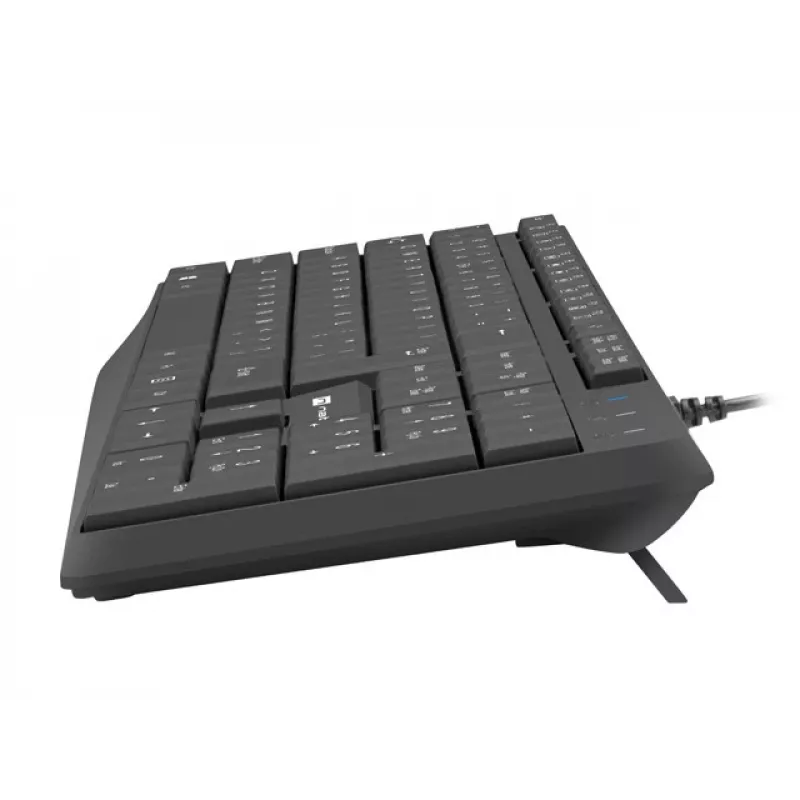 Juhtmega täissuuruses klaviatuur NATEC NAUTILUS NKL-1950 — USB, QWERTY US International, 105 klahvi, must
