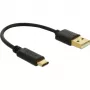 USB-laadimiskaabel DeLOCK 80954 Type-A USB USB-C-le 3 A 15 cm