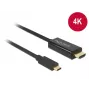 Videokaabliadapter DeLOCK 85259 USB USB-C HDMI-le 2m Must