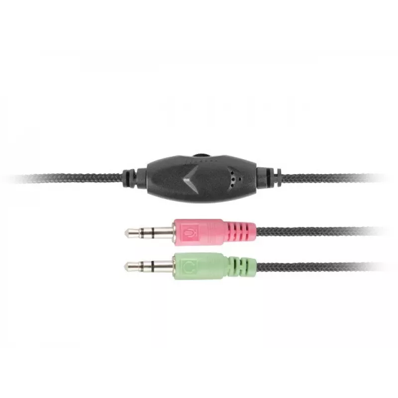 Juhtmega binauraalne peakomplekt NATEC Rhea koos poom-mikrofoniga, 3,5 mm pistikud, 2,2 m kaabel, 32 Ω impedants