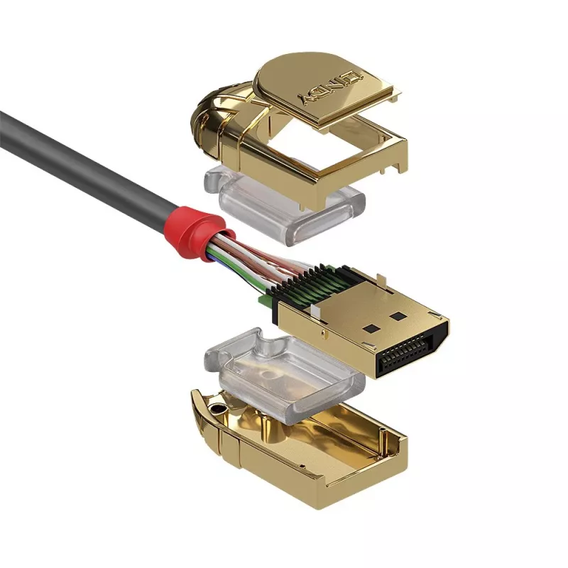 Lindy 20 m DisplayPort 1.2 kaabel, Gold Line, 20 m, DisplayPort, DisplayPort, isane, isane, 4096 x 2160 pikslit