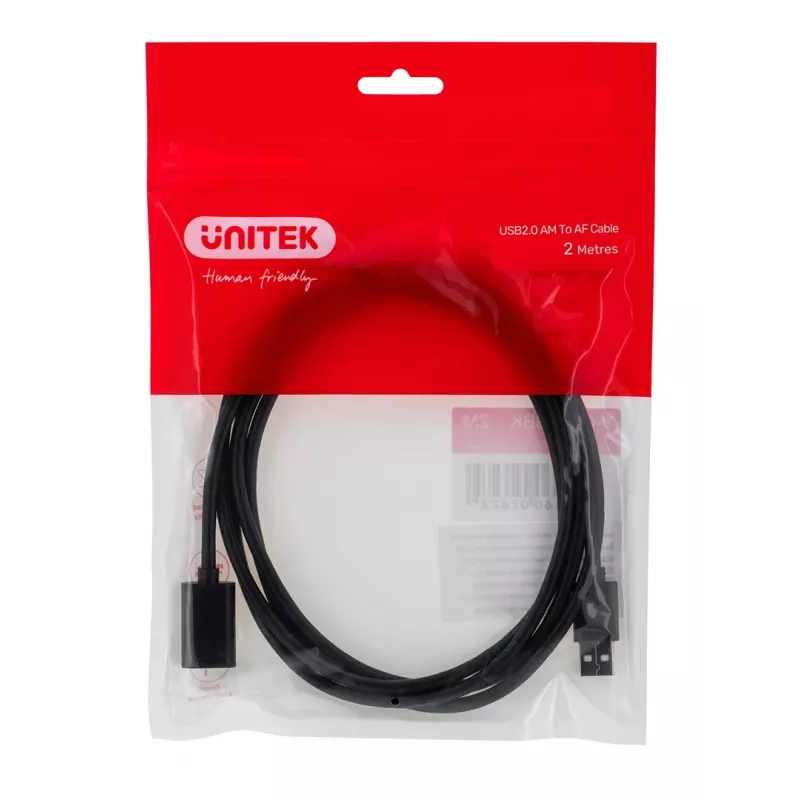 UNITEK Y-C450GBK USB-kaabel 2 m USB 2.0 USB A Must