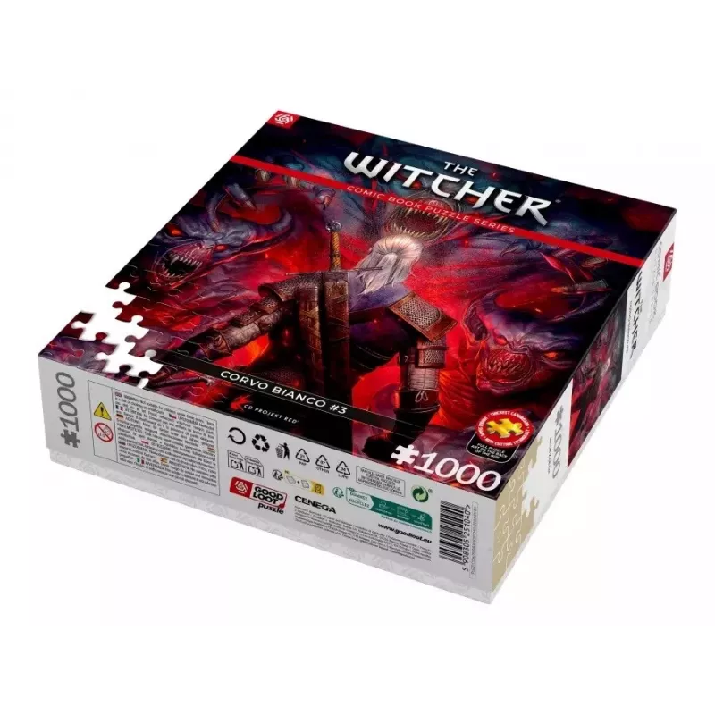Good Loot koomiksipusle: The Witcher (Wiedźmin) Corvo Valge, 1000 tükki