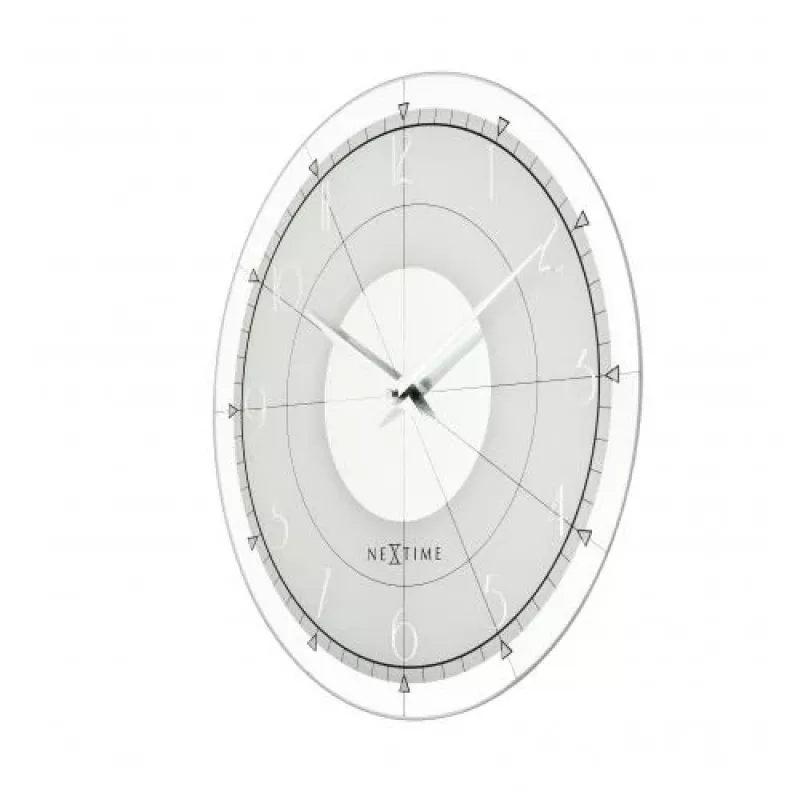NeXtime kell 8125 Fancy Round, Ø43 cm, sein, valge/hõbedane