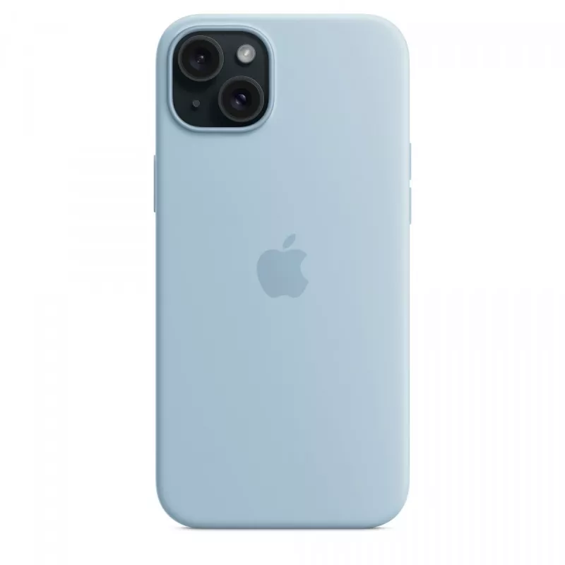 Silikoonümbris Apple iPhone 15 Plus helesinine MagSafe