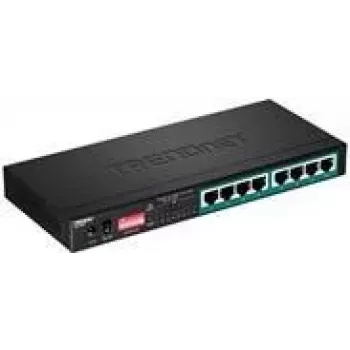 TRENDnet TPE LG80 - Kommutaator - haldamata - 8 x 10/100/1000 (PoE+) - Lauapealne - PoE+ (65 W) (TPE-LG80)