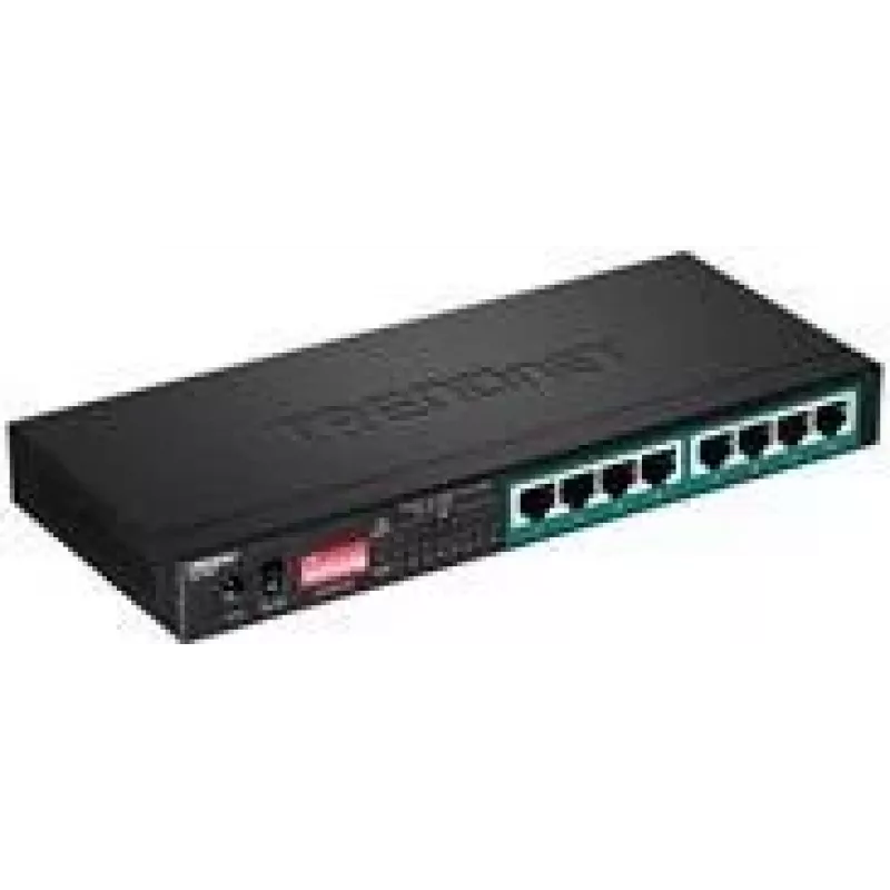 TRENDnet TPE LG80 - Kommutaator - haldamata - 8 x 10/100/1000 (PoE+) - Lauapealne - PoE+ (65 W) (TPE-LG80)