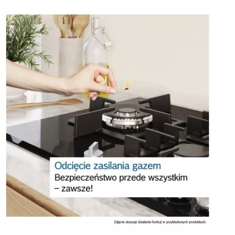 Sisseehitatud gaasipliit Bosch PPP6A2I40, 4 tsooni, malmist restid, must, 590×520×54 mm, pöördnupu juhtimine