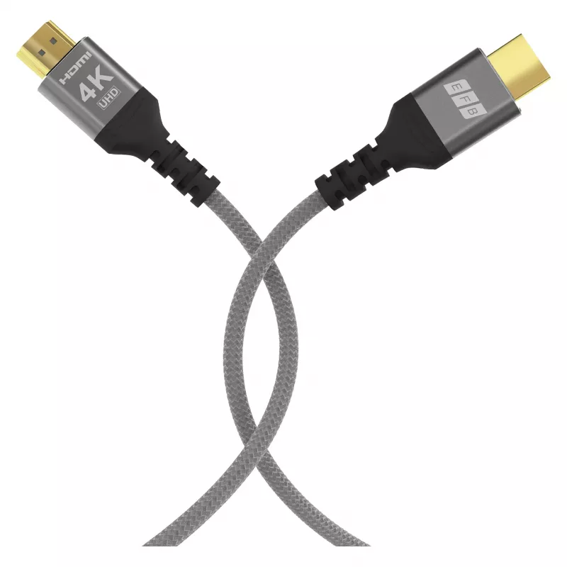 EFB Elektronik HDMI-kaabel, kiire, Ethernetiga, 4K60Hz, hall - Kaabel - Digitaalne/kuvar/video (HDMI-20-00003)