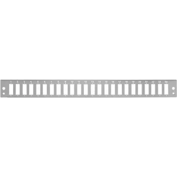 LogiLink - katteplaat fiiberoptilisele paigalduspaneelile - Hall, RAL 7035 - 1U - 48,3 cm (19 inch) - 24 porti