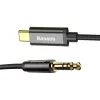 Baseus Yiven helikaabel USB-C kuni 3,5 mm minipesa, 1,2 m (must)