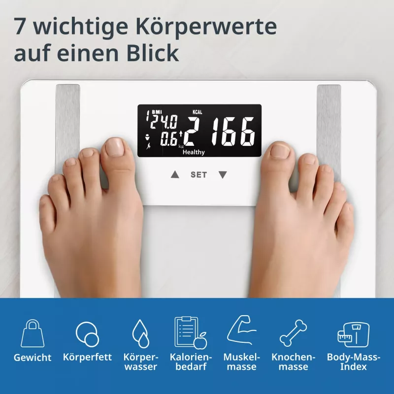 Kehaanalüüsi kaal ADE BA2300-2 Bluetoothi ja keharasva mõõtmisega