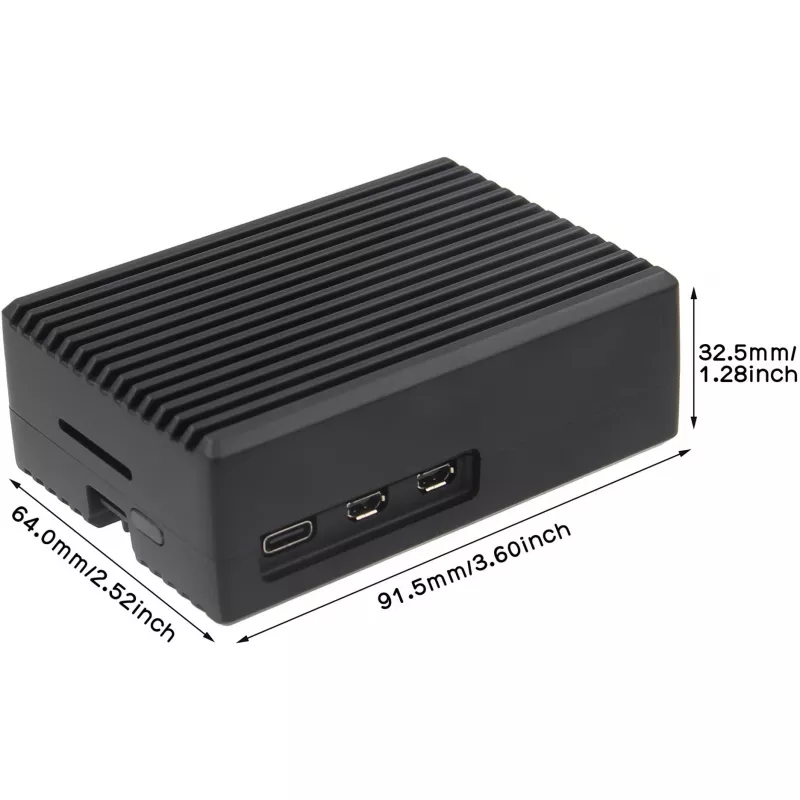 INTER-TECH korpus Raspberry Pi 5-le — ODS-739 kompaktne disain