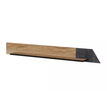 Ujuv riiul cama meble OVO 1300×200×150 mm tamm/betoon, puitlaastplaat, seinale kinnitatav
