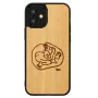 Kaitsev telefoniümbris Man and Wood iPhone 12 mini jaoks — lapselik kalamotiiv