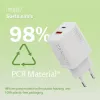 AC-USB-laadija DIGITUS 20 W, 1x USB-C, 1x USB-A, sisend 100–240 V, valge