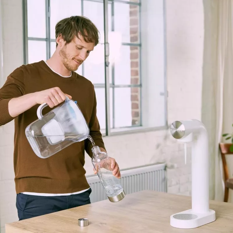 Gaseerimispudel BRITA 1043722 — roostevaba teras, 1 L, läbipaistev, 2 tk pakend