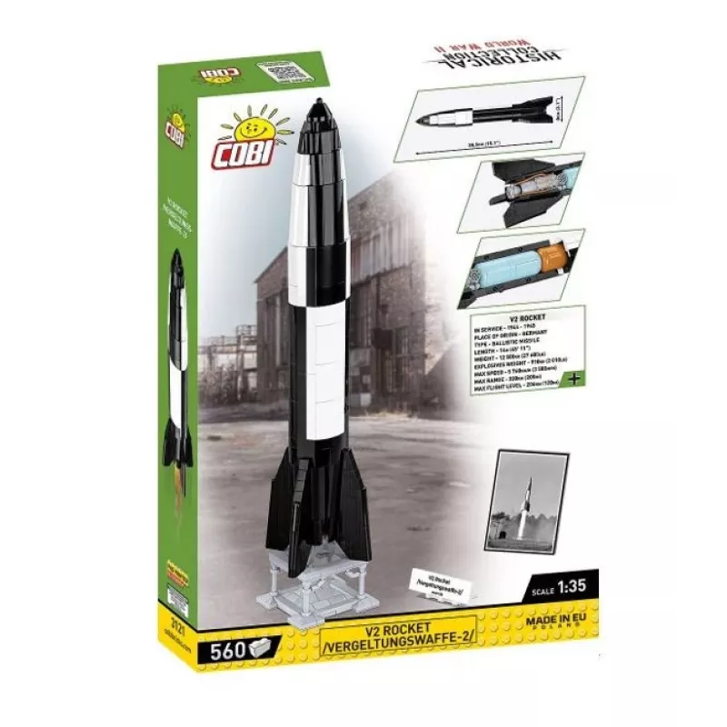 Ehituskomplekt COBI V2 rakett, 560 tk, Teine maailmasõda