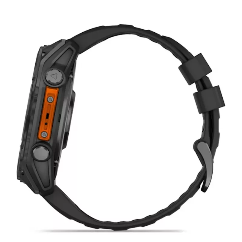 Nutikell GARMIN Fenix 8 — 51 mm titaankorpus, AMOLED 1.4 tolli, GPS, 32 GB, 10 ATM, silikoonrihm