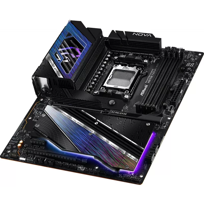 Emaplaat ASROCK MK X870E NOVA WIFI AMD X870E Socket AM5 ATX, DDR5, 4x DIMM, 256GB, Wi‑Fi 7, BT 5.4, 5Gb LAN, PCIe Gen5 M.2