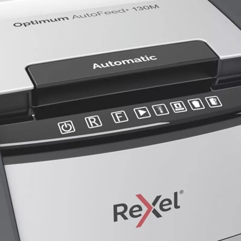 Rexel AutoFeed+ 130M paberipurustaja Mikrolõik 55 dB Must, Hall
