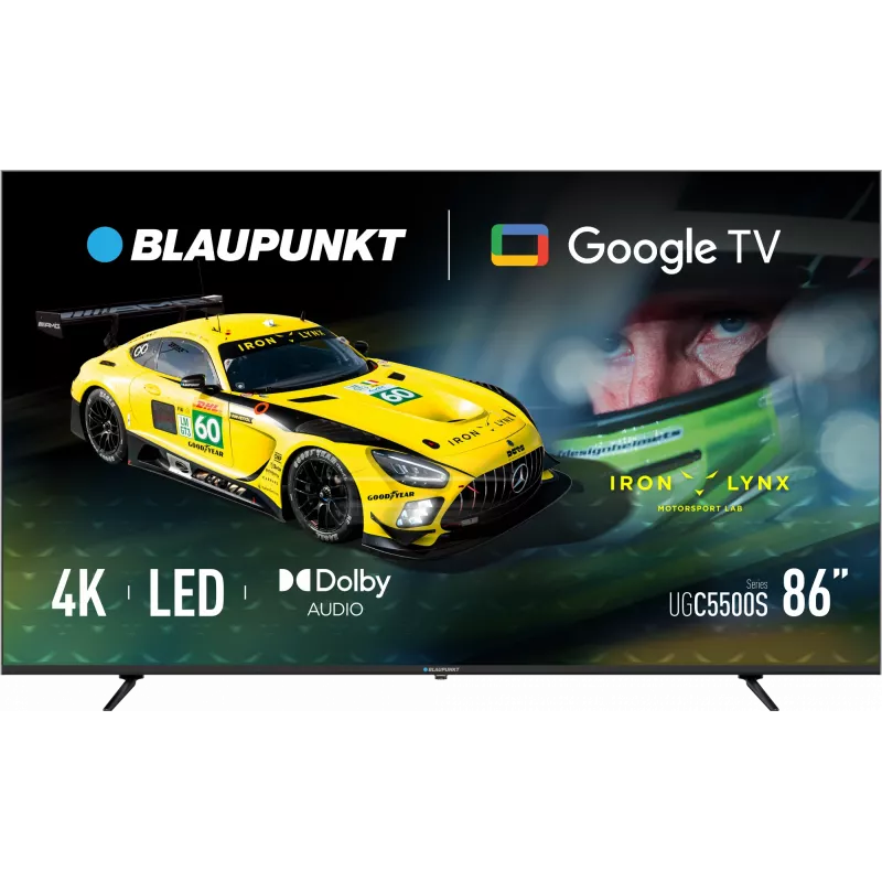 Blaupunkt LED-teler | 86UGC5500S | 86 | Nutiteler | Google TV | UHD | Must